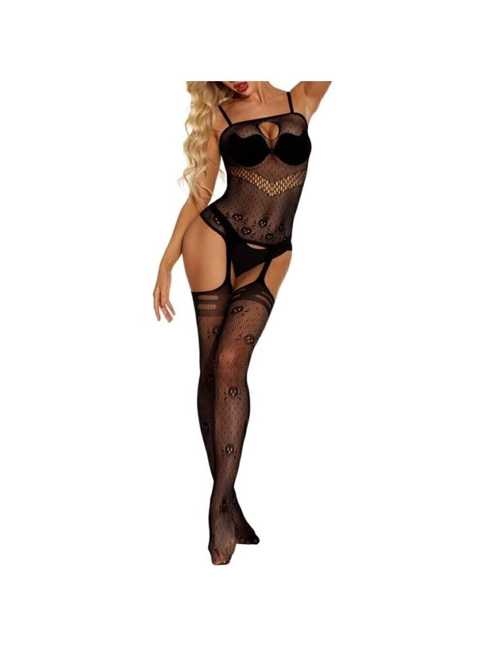 Fishnet Body Stockings Mesh Lingerie Bodysuit Body Soft BDSM Bondage Cosplay NWT